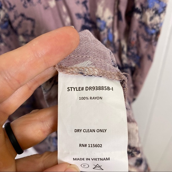 Lush Purple Floral Swing Dress - Picture 5 of 7